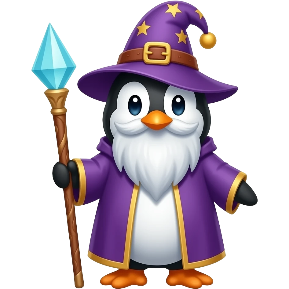 Penguin Wizard emoji