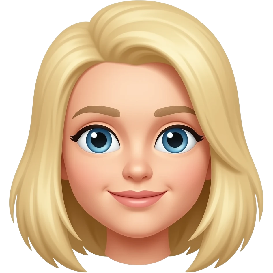 Visage cheveux vanille emoji