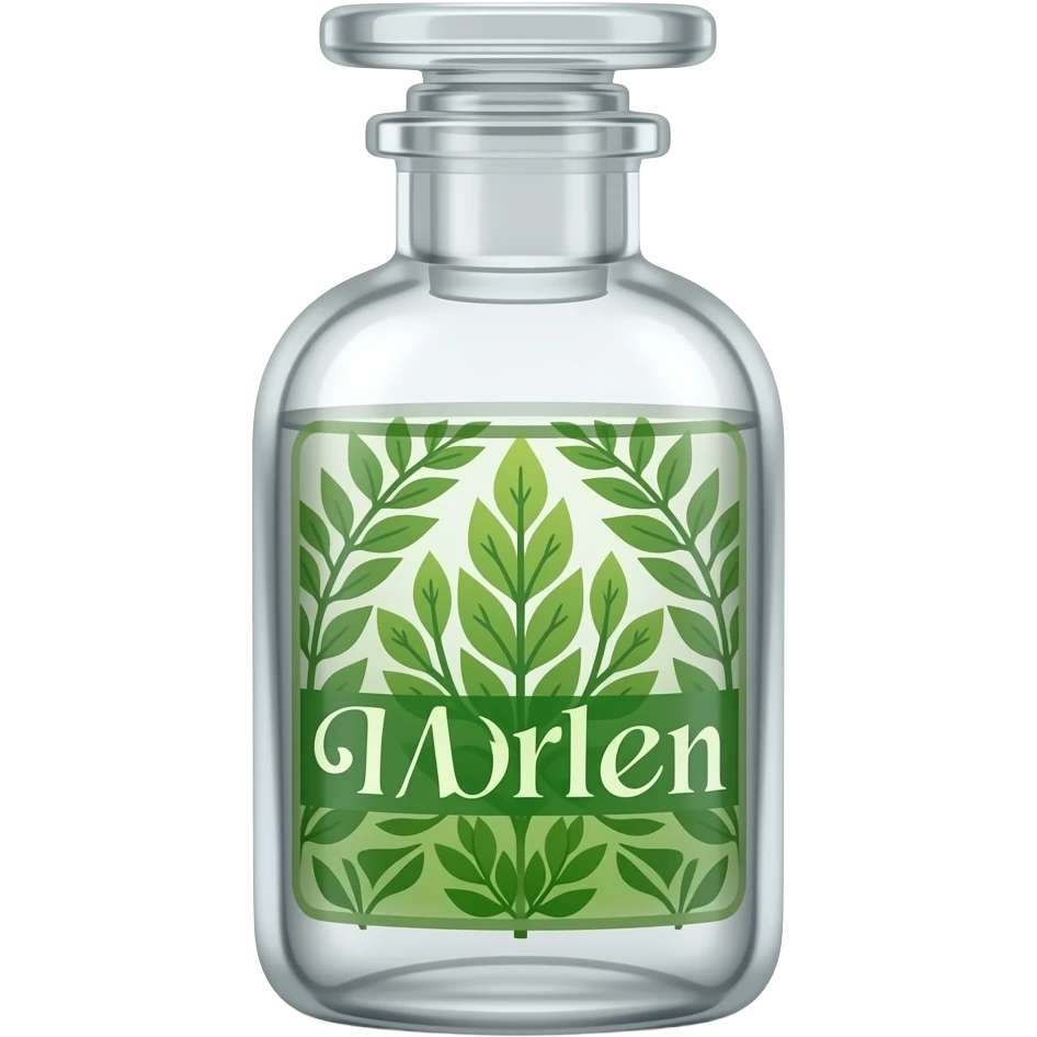 plant based medicine bottle called morlen emoji