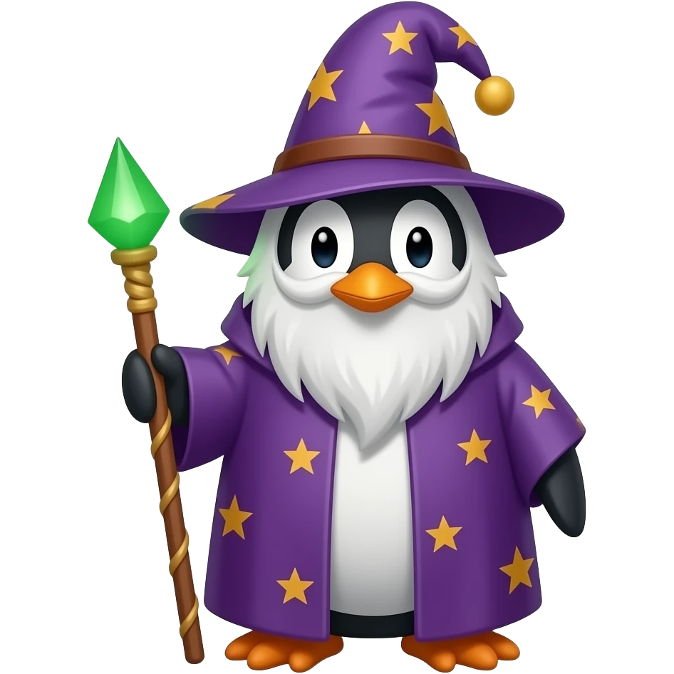 Penguin Wizard emoji