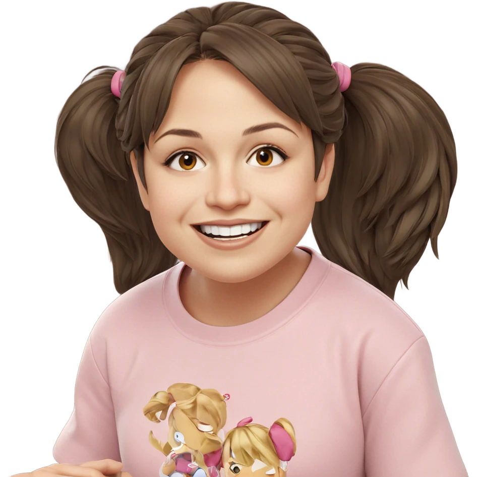 smiling girl with twintails emoji