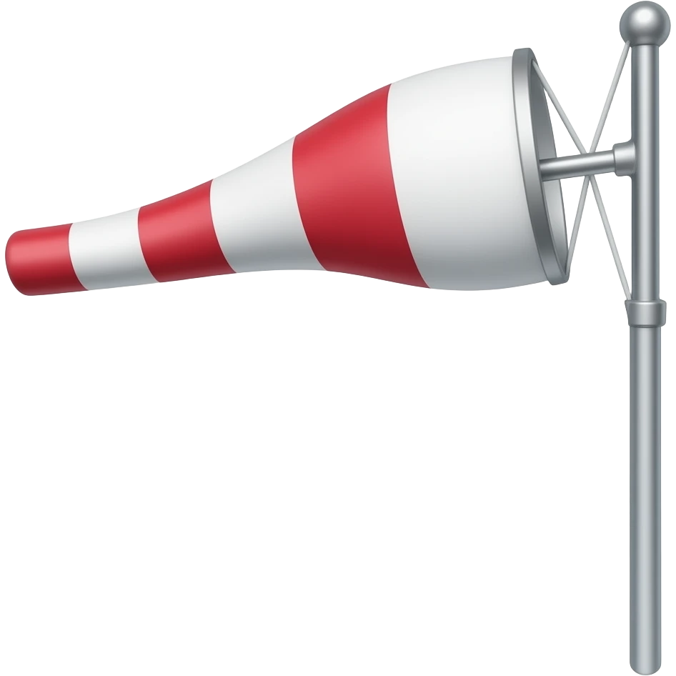 White windsock flag emoji