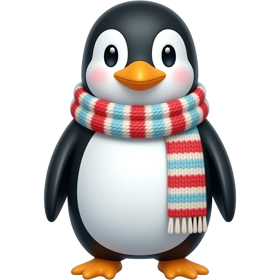 Penguin with Scarve emoji