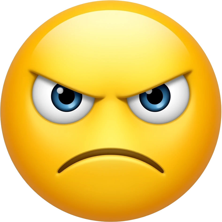 Annoyed Yellow Face emoji