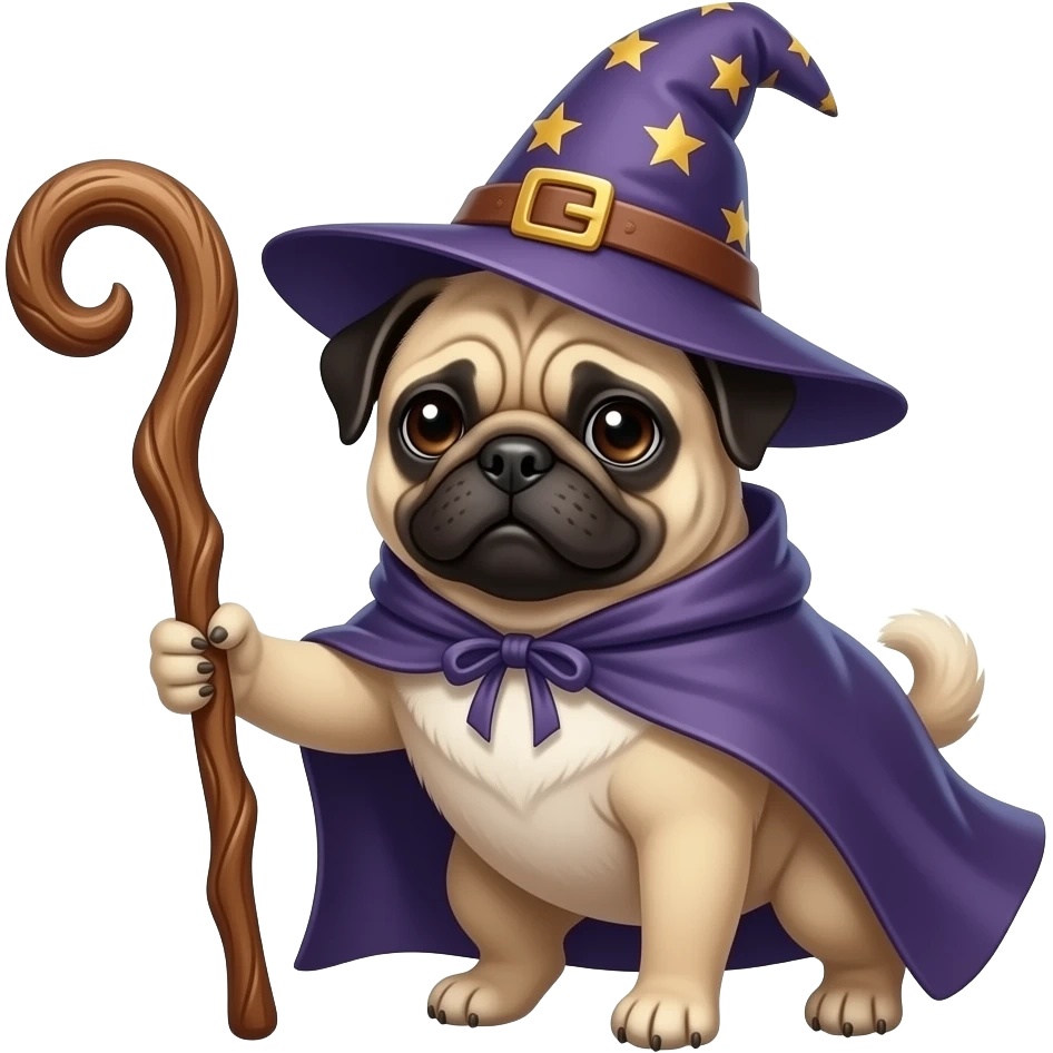 Wizard pug emoji