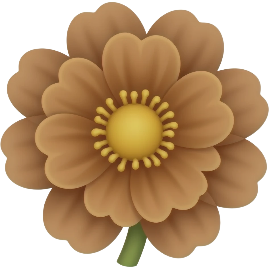 Brown flower without background emoji