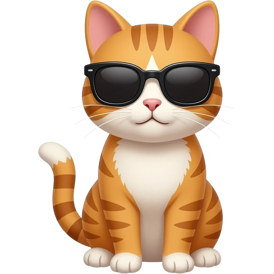 Cat wearing sunglasses emoji