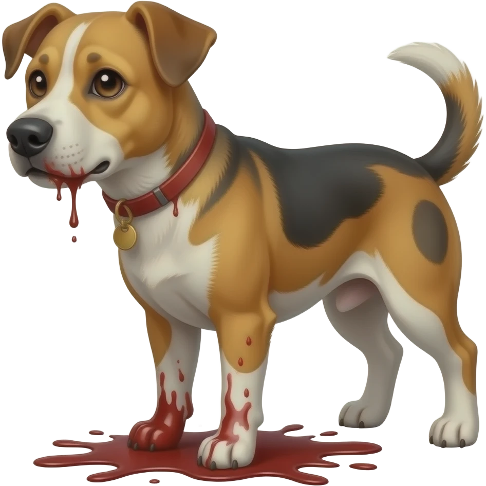 Mongrel bleeding emoji
