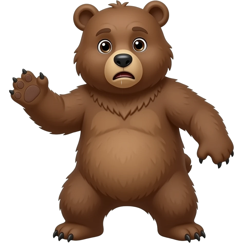 In trouble bear emoji