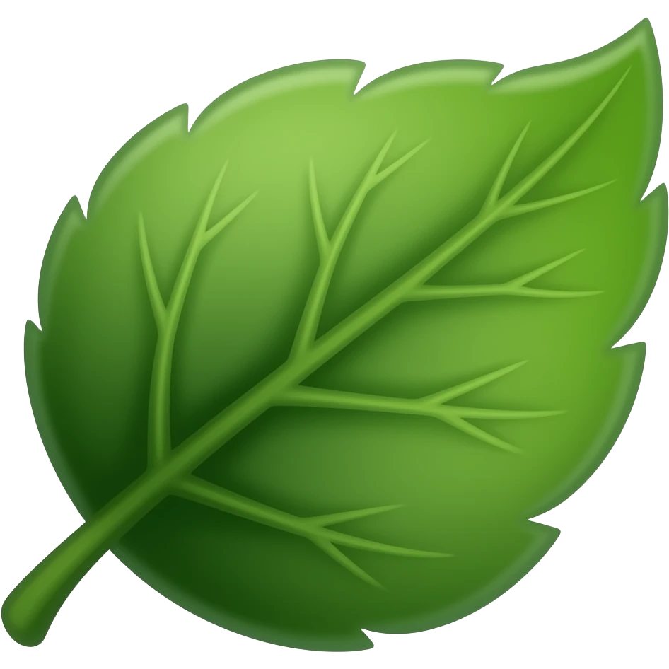 a green leaf emoji