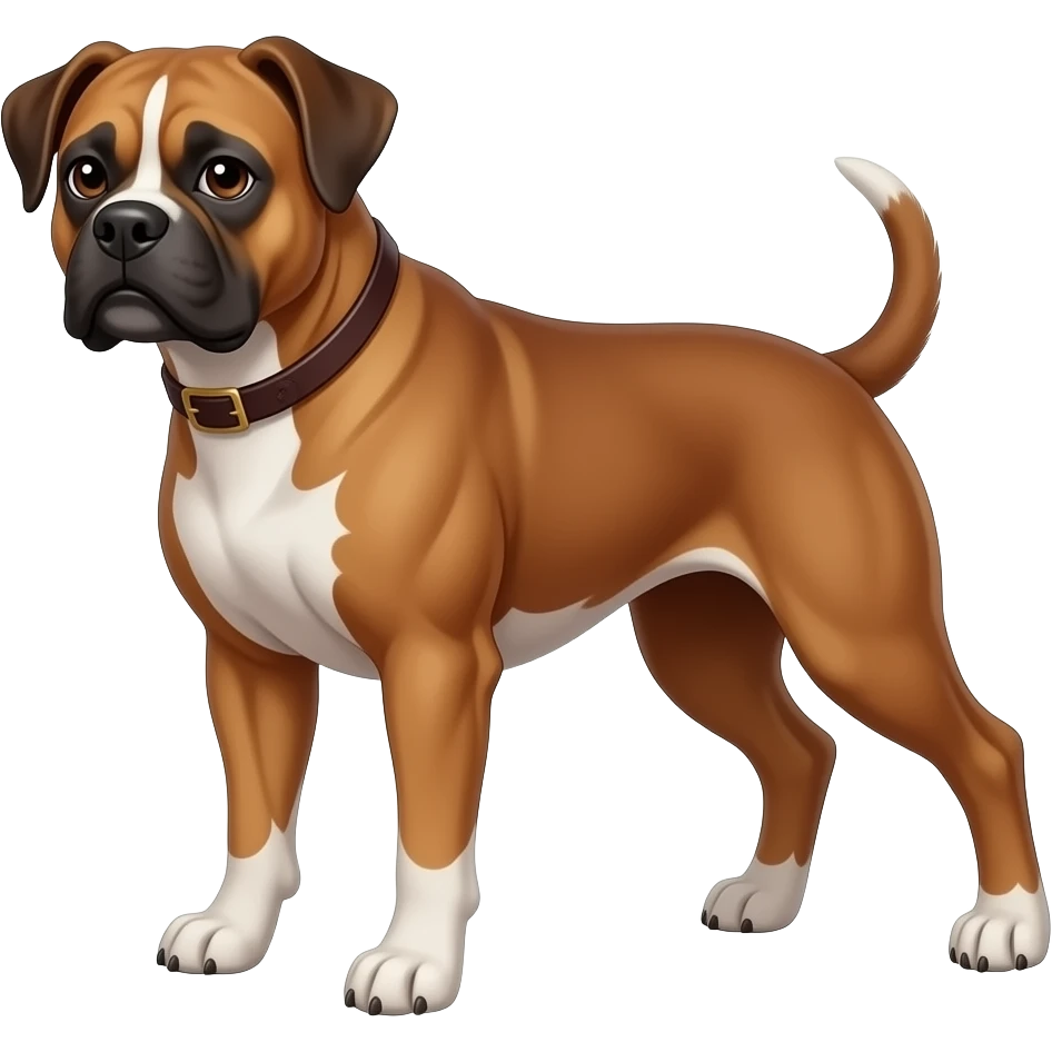perro boxer color cafe emoji