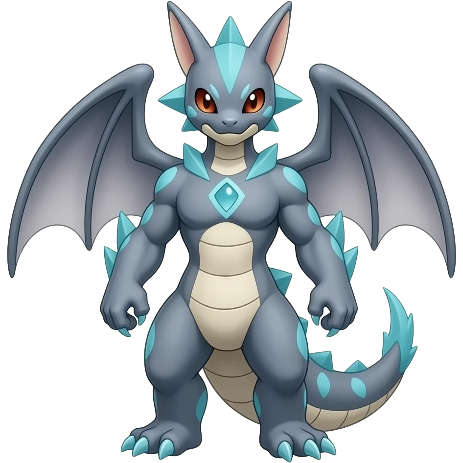 Guilmon-Scizor-Bisharp-Latias-Gengar-Miraidon-Fakémon-Animal-hybrid, full body emoji