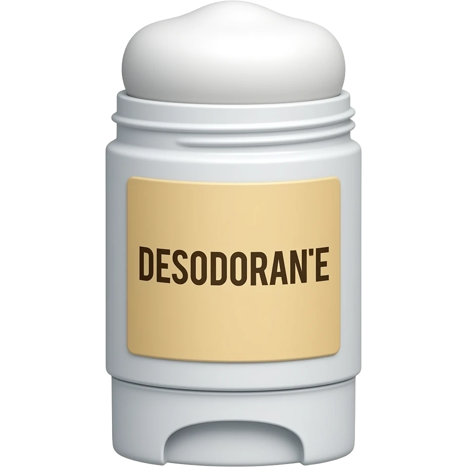 hazme un desodorante de barra que diga desodorante emoji