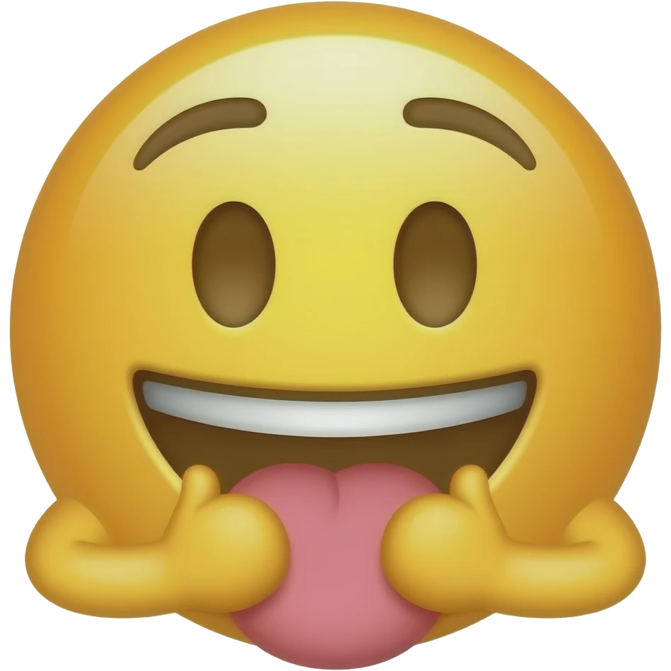 Yellow emoji holding his big penis in his hands comicly emoji