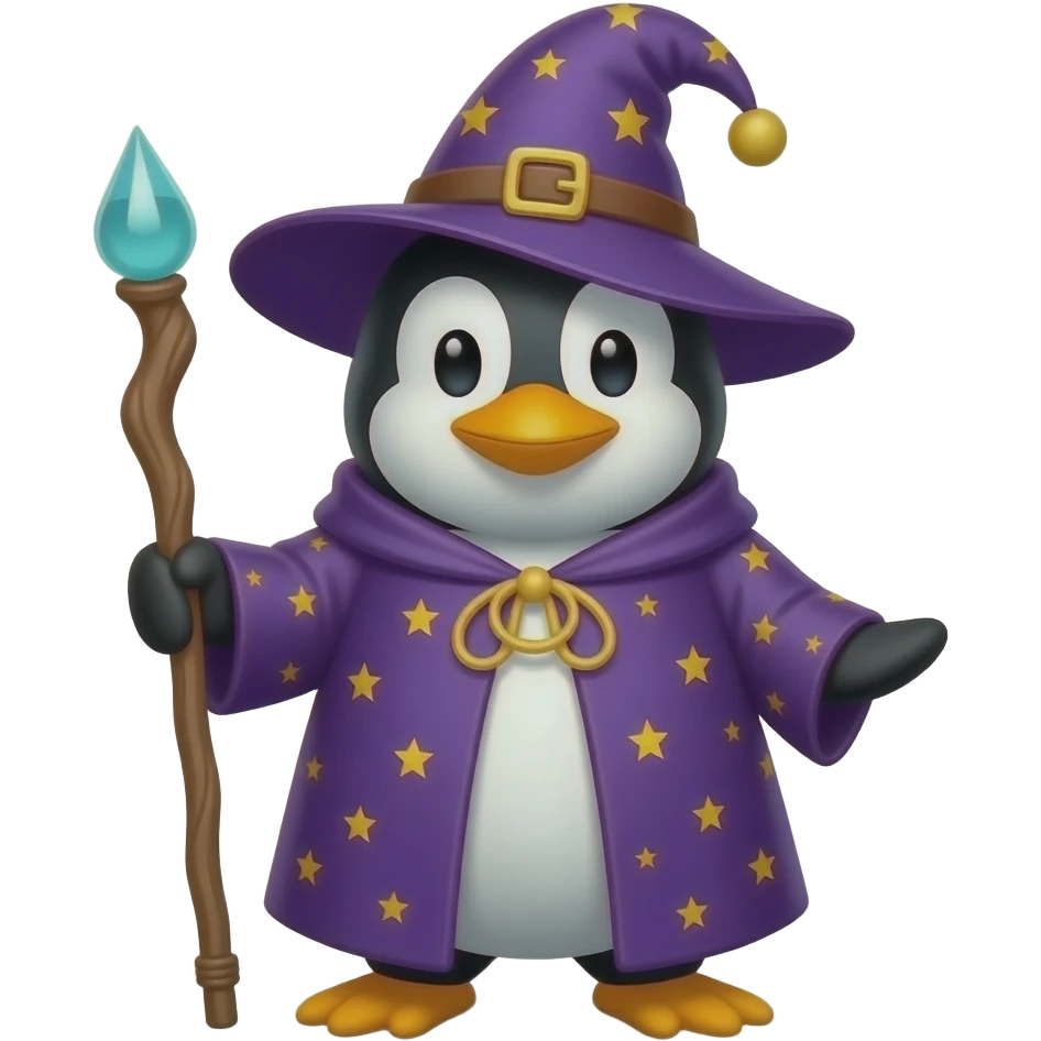Penguin Wizard emoji