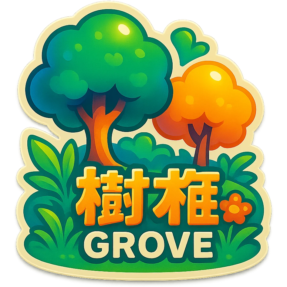 The same style make a grove with chinese text on ot  emoji