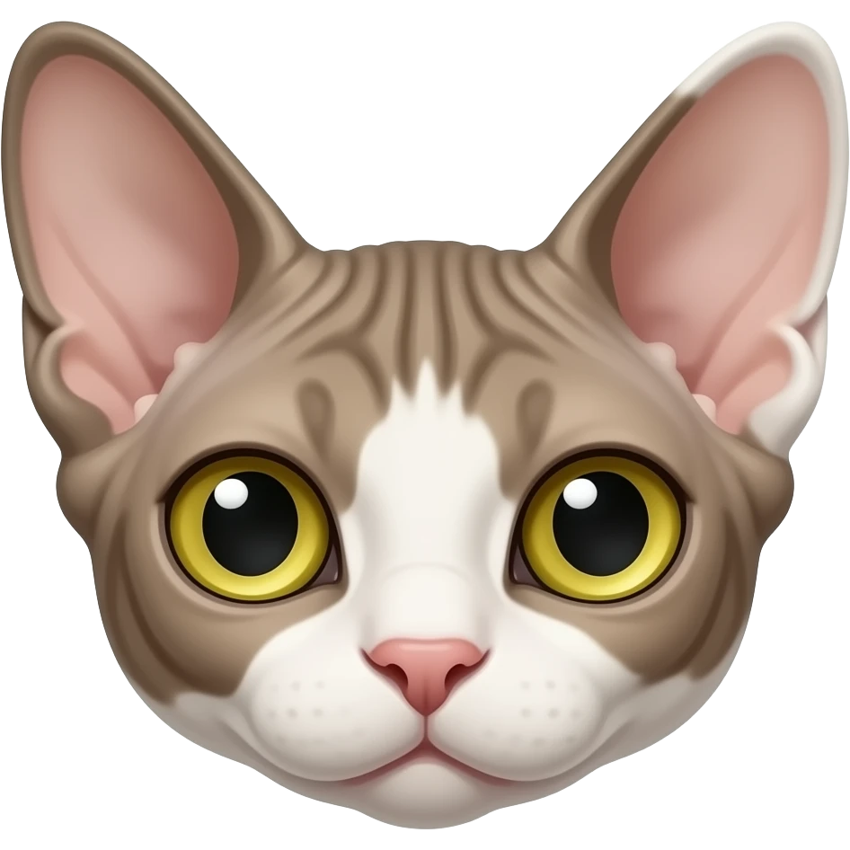 Devon Rex cat face emoji