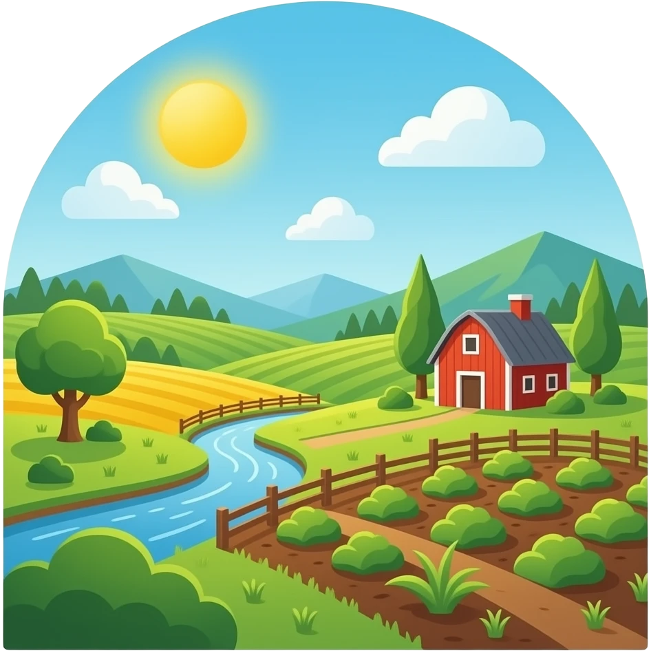 A farm background 2d emoji
