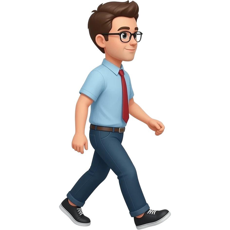 Guy walking right emoji