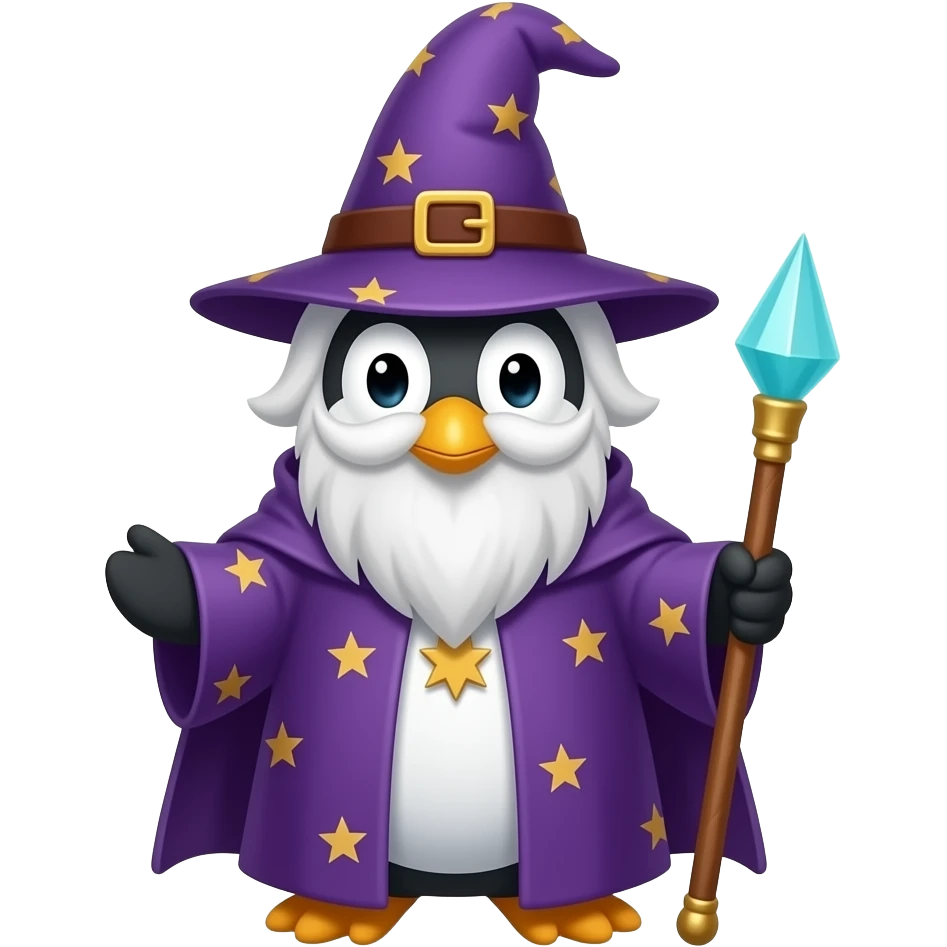 Penguin Wizard emoji