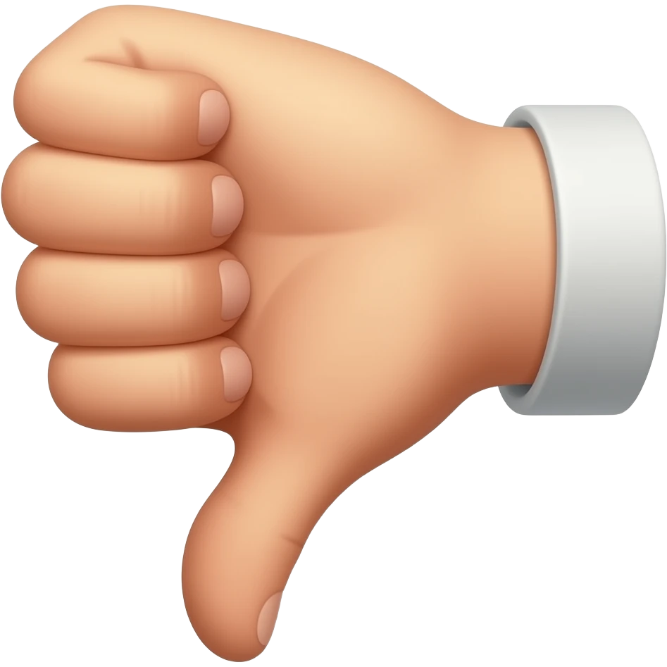 thumbs down hand gesture emoji