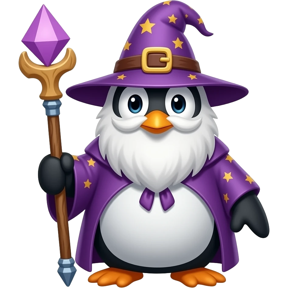Penguin Wizard emoji