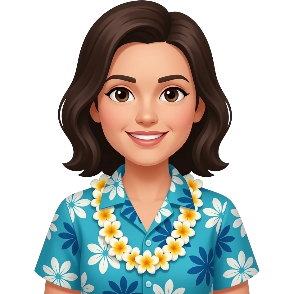 woman in Hawaiian Shirt emoji