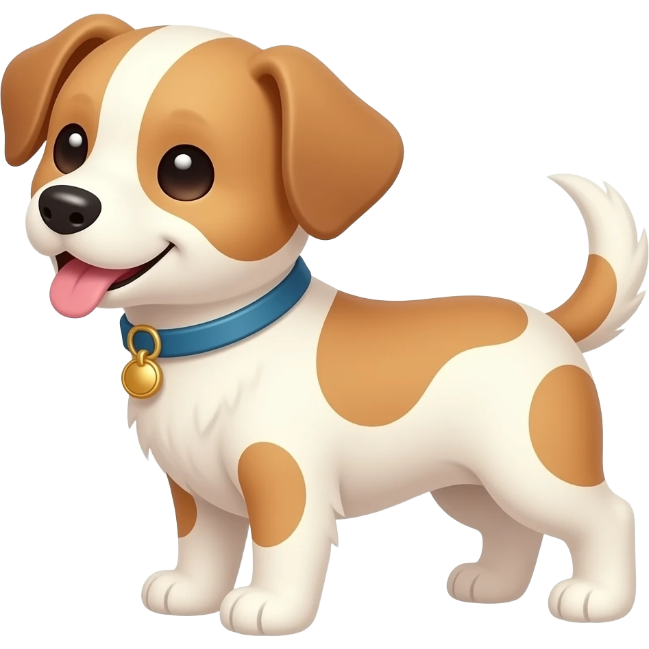 A cute dog emoji