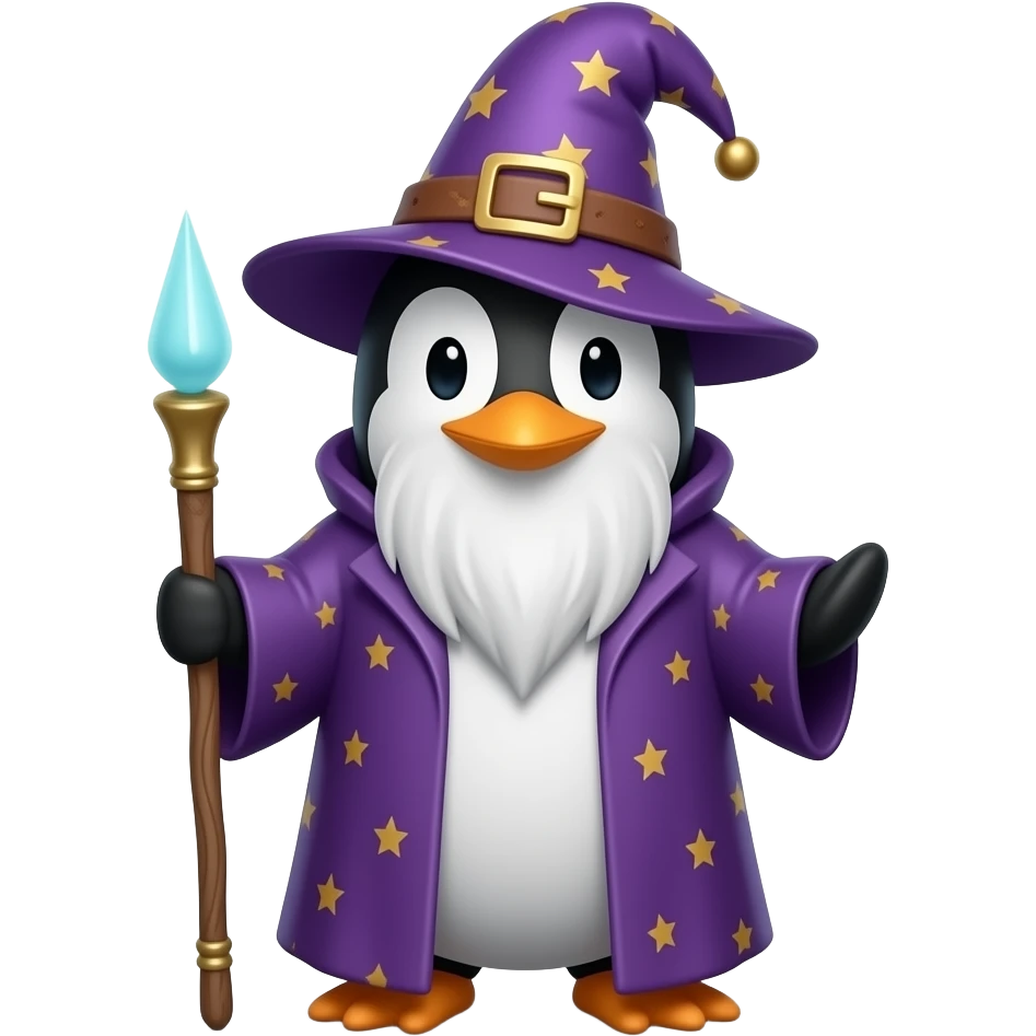 Penguin Wizard emoji
