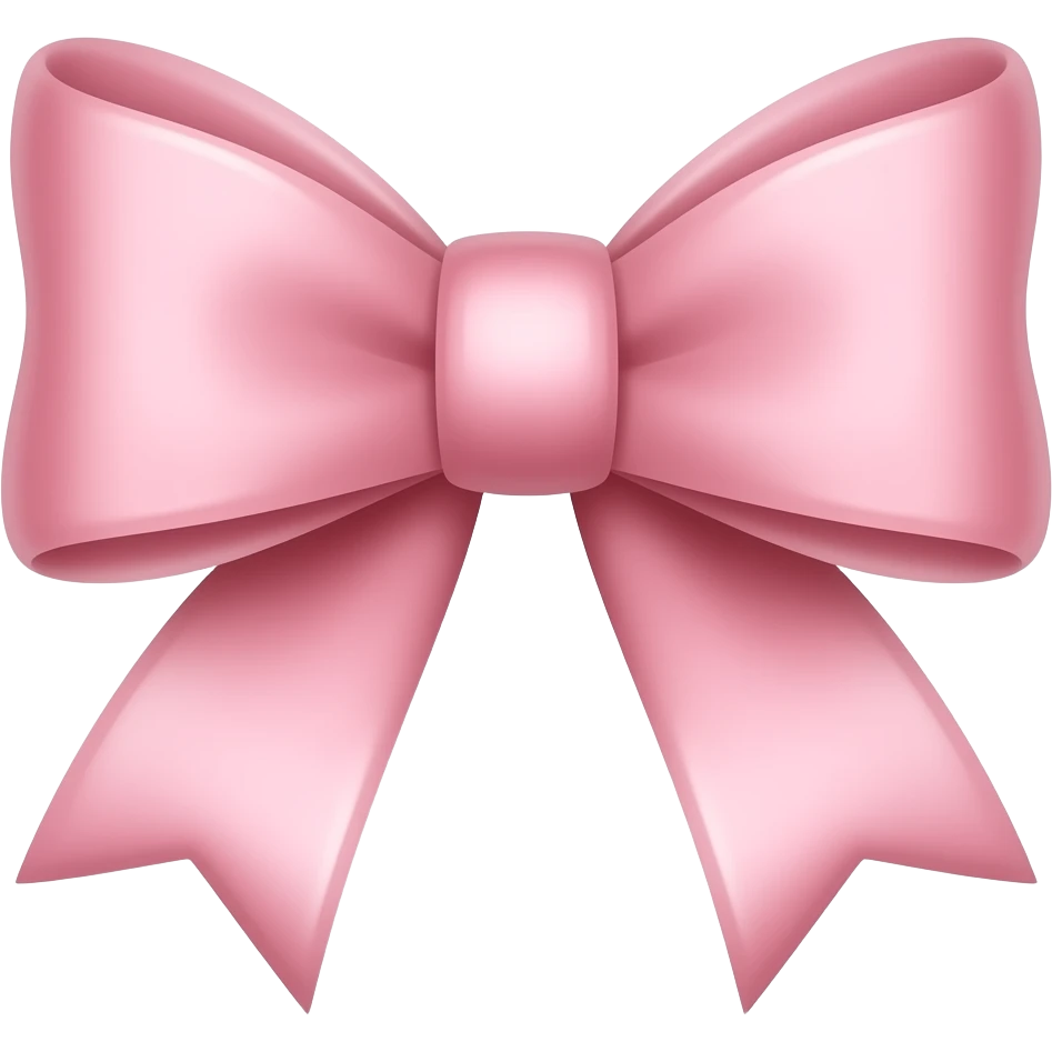 light pink bow emoji