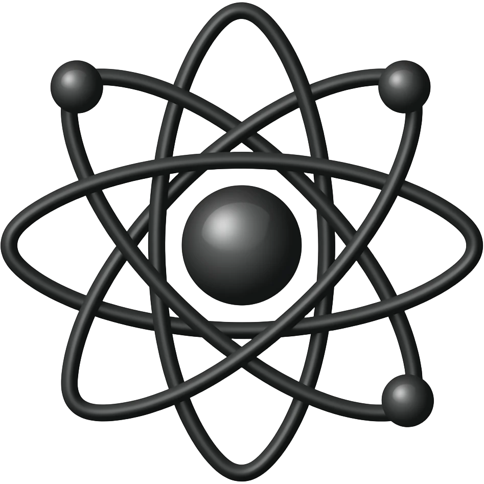 black atomic emoji
