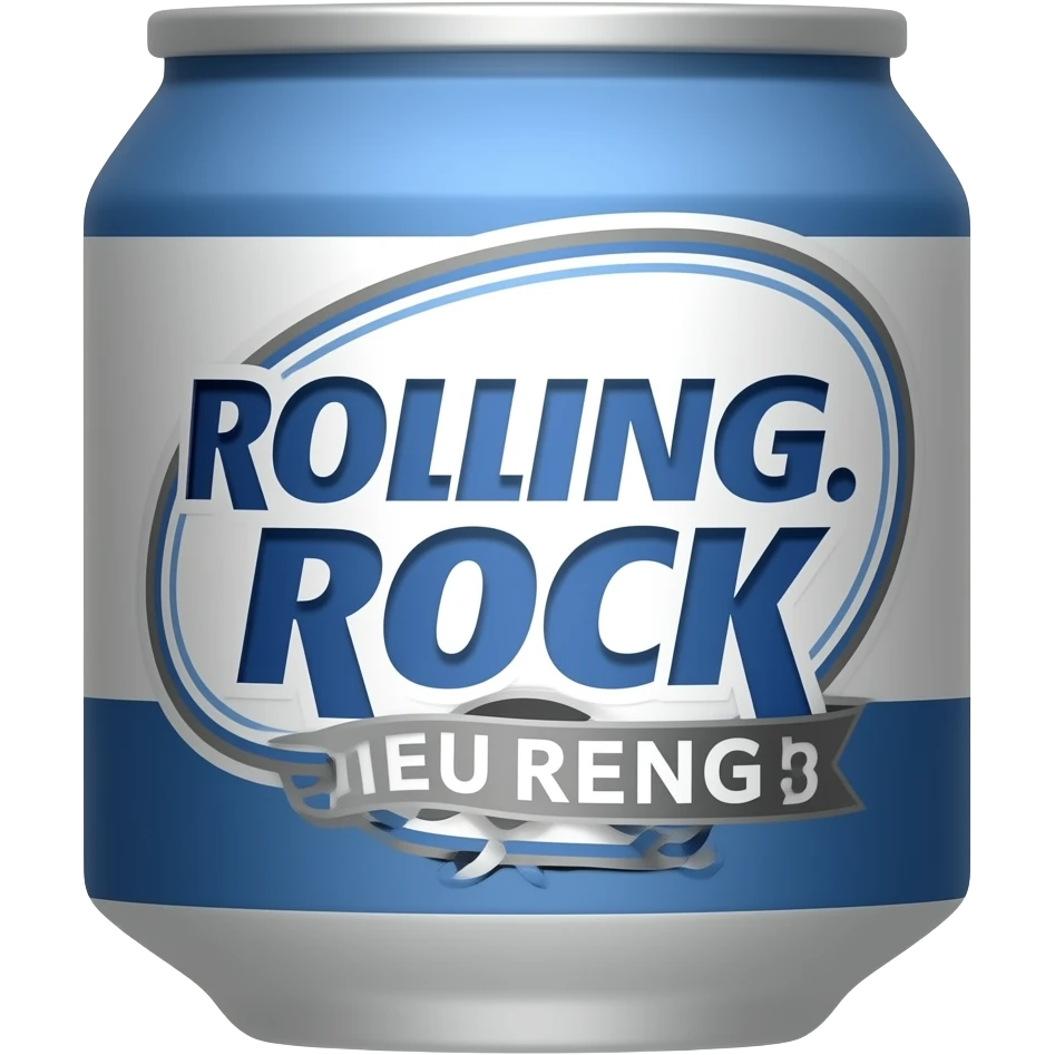 rolling rock, cartoon style emoji