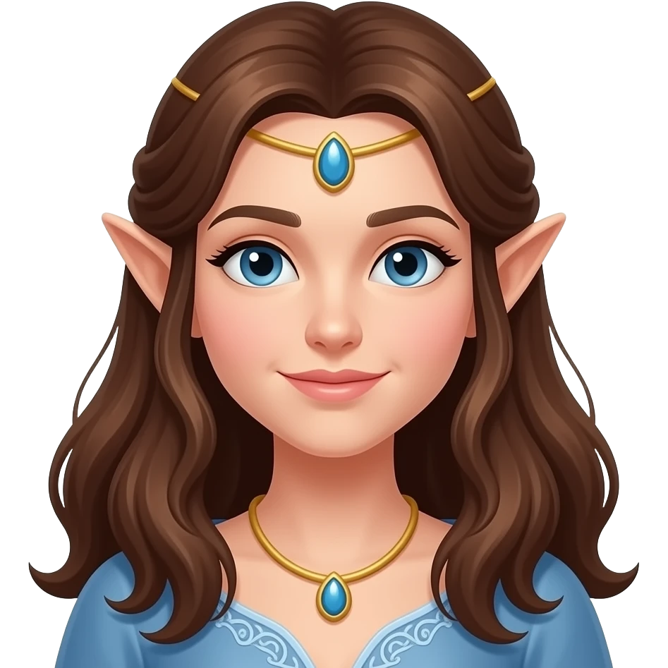 Elven princess brunette emoji