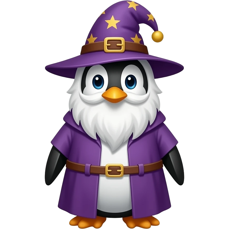 Penguin Wizard emoji
