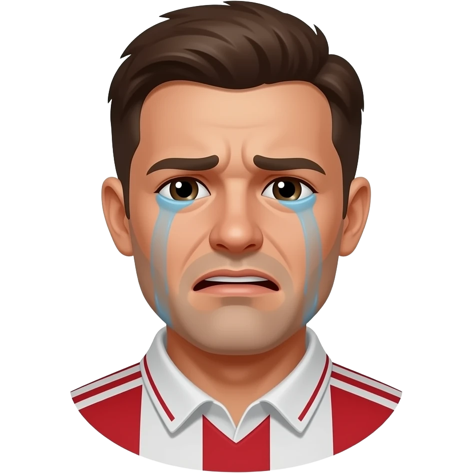 excessive crying inconsolably nottingham forest football fan when relegated emoji