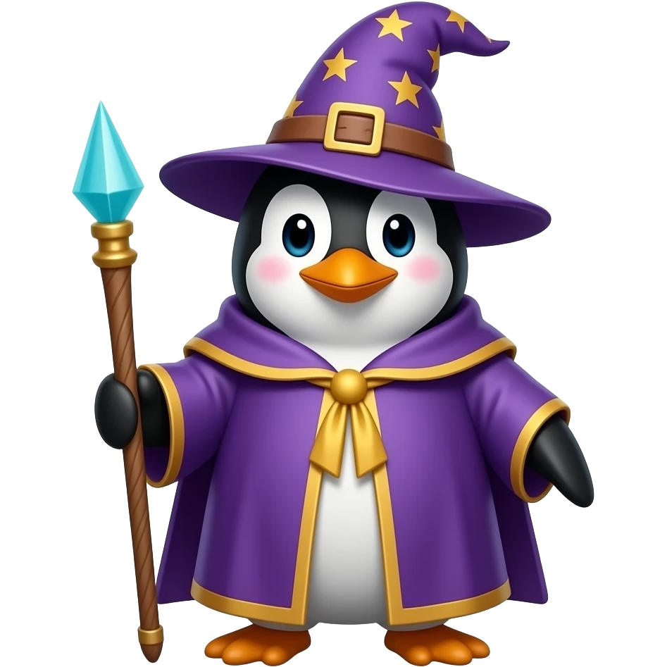 Penguin Wizard emoji