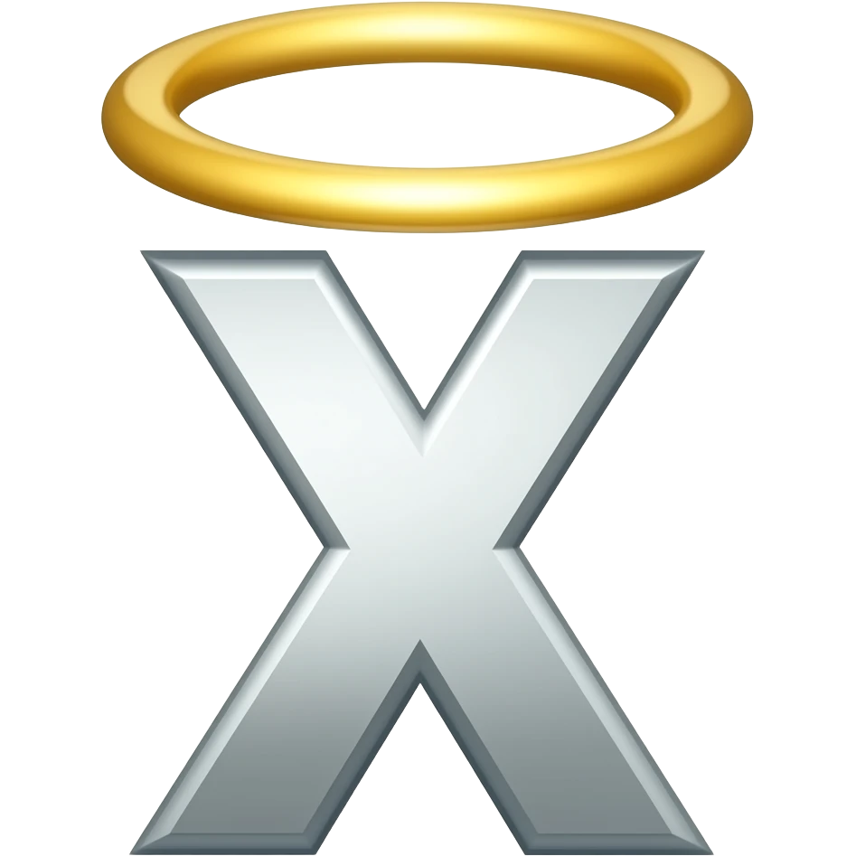 the letter "XY" with a holy halo ring emoji