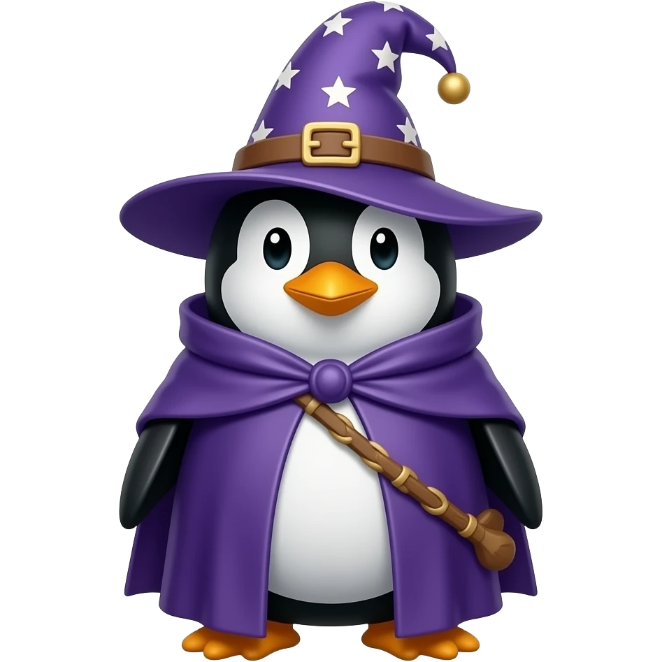 Penguin Wizard emoji