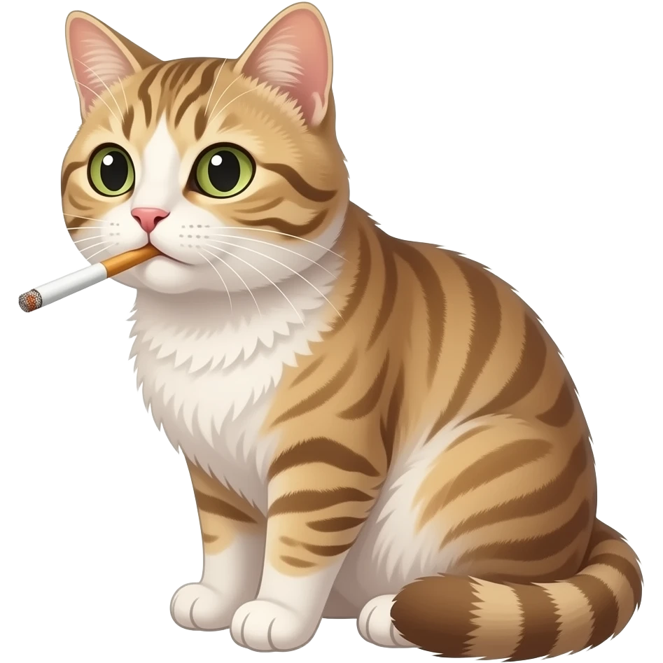 Cat smoking emoji