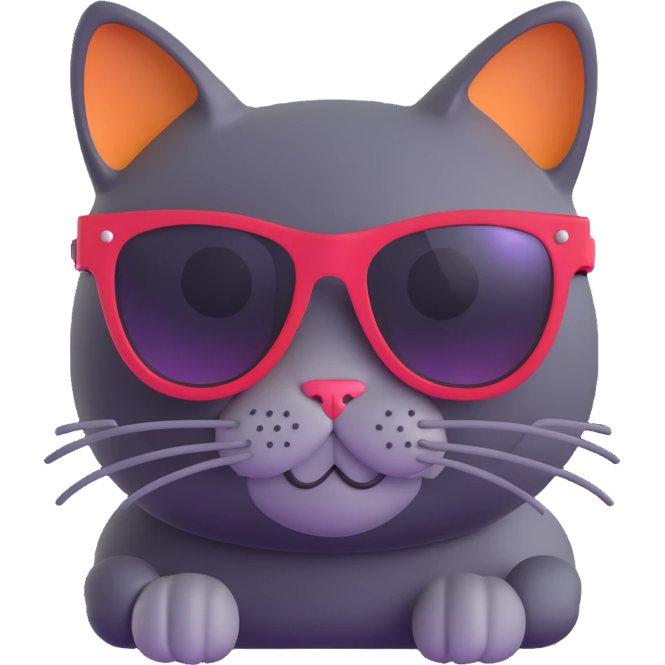 cat wearing sunglasses emoji