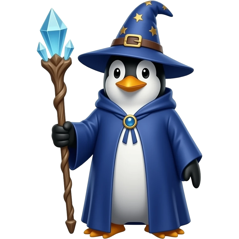 Penguin Wizard emoji