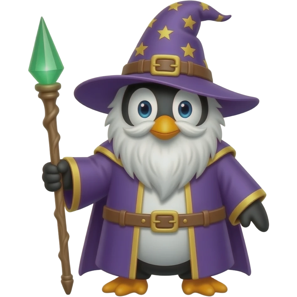 Penguin Wizard emoji