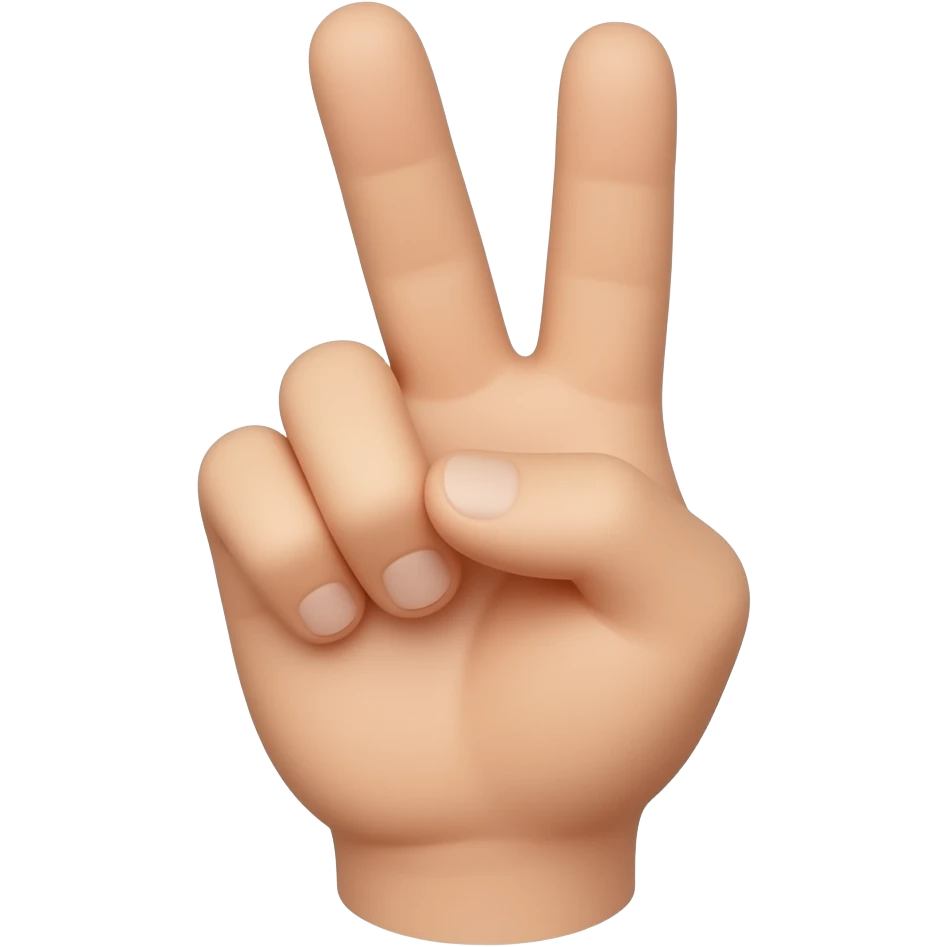 two - one hand sign emoji