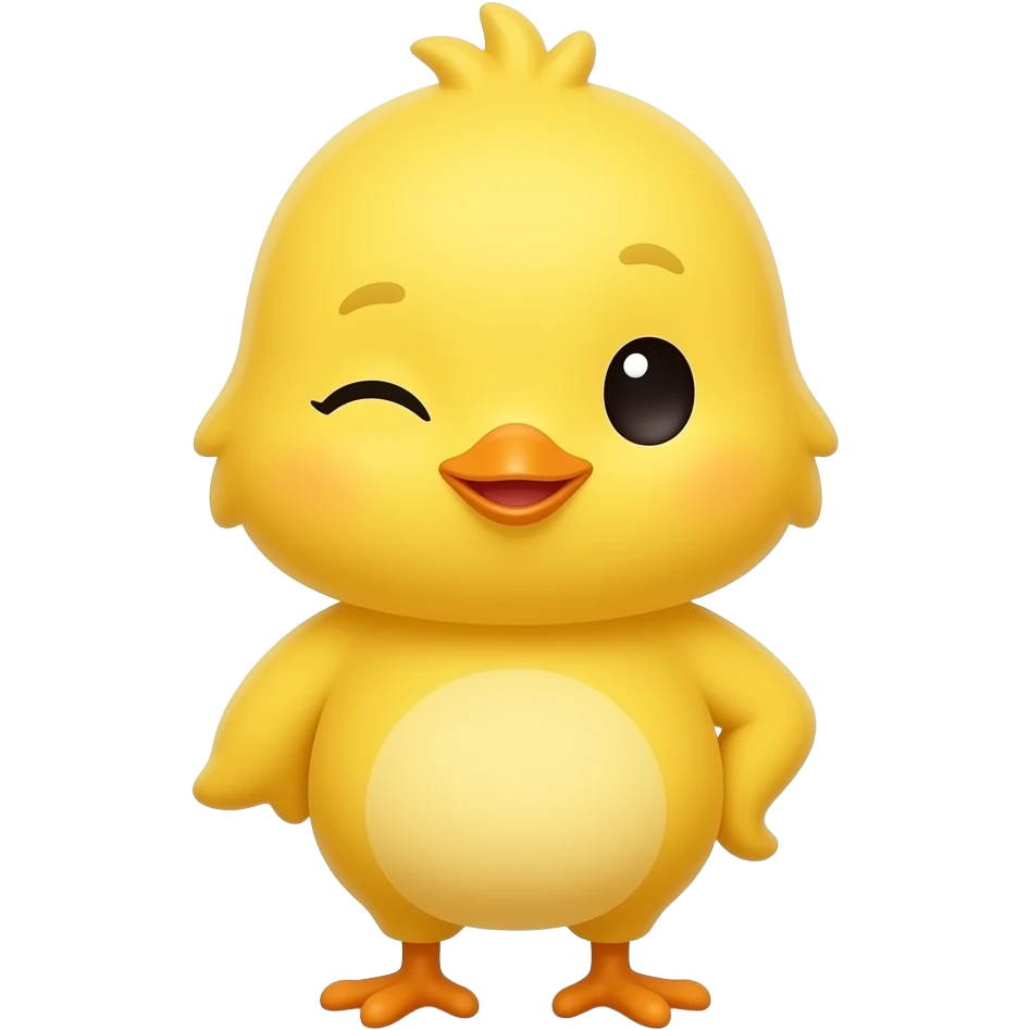 Chick winking emoji