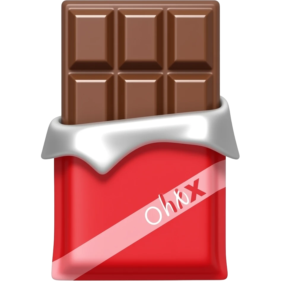 Barra de Chobolate roja emoji