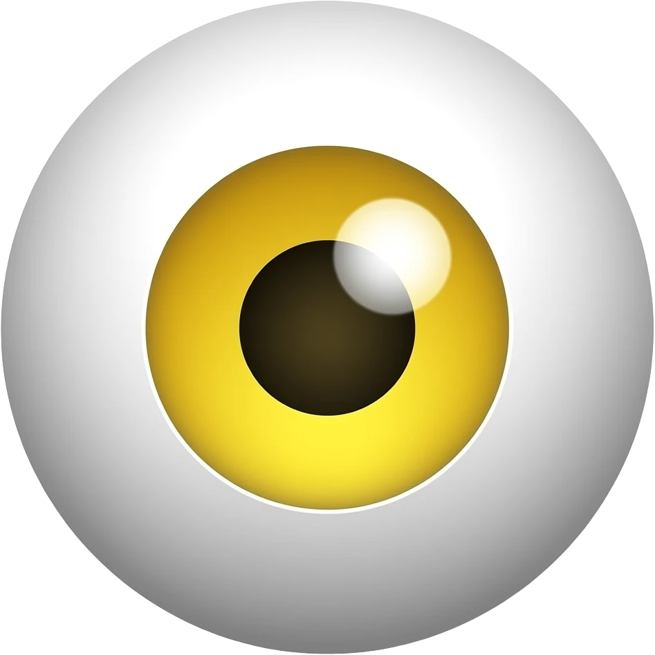 same yellow color Eye emoji
