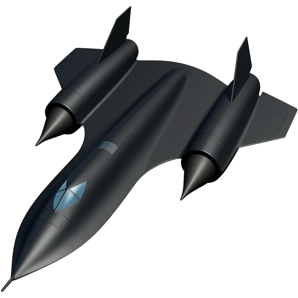 SR‑71 Blackbird 3/4 ANGLE emoji