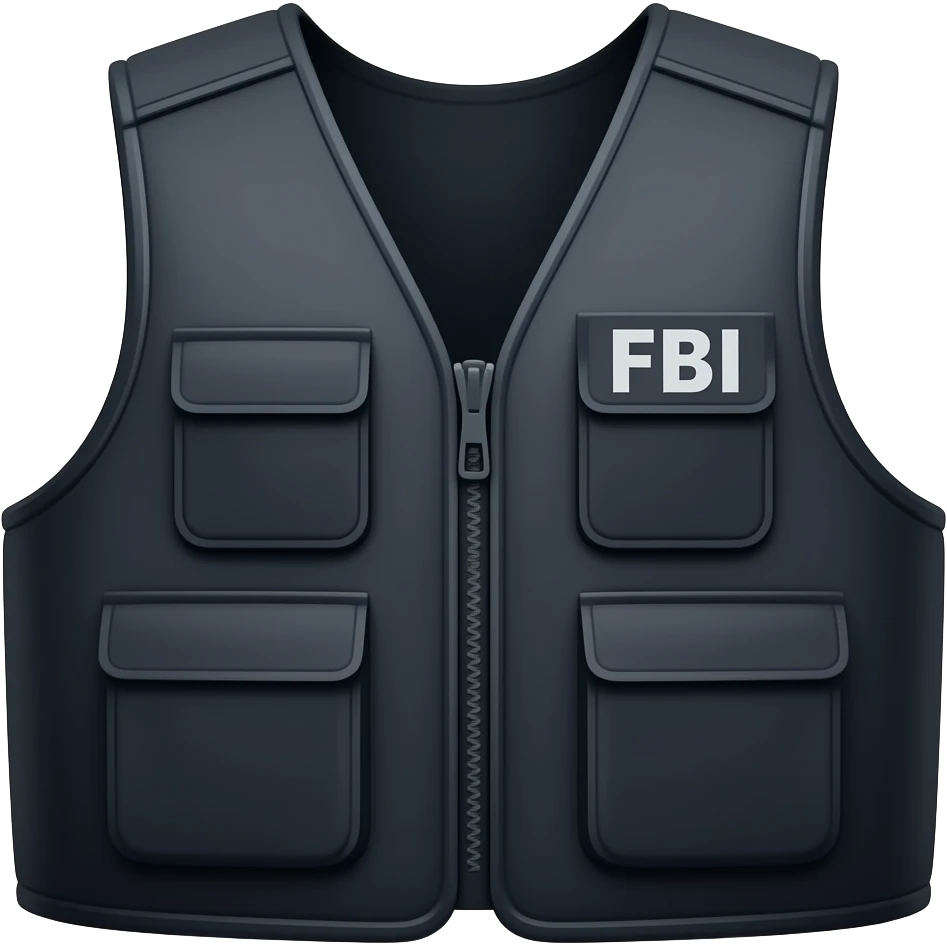black FBI vest emoji