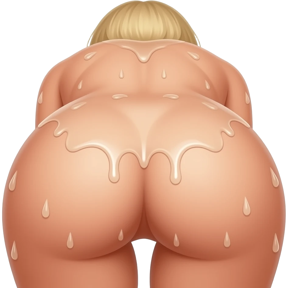 Blonde bent over big ass nude from rear with clear cum everywhere emoji