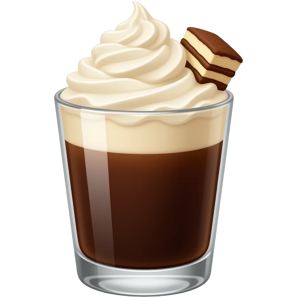 chocolate drink with tiramisu emoji